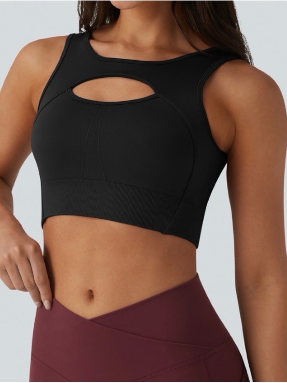 Brand New w/ Tags - Black Cutout Yoga/Sports Top